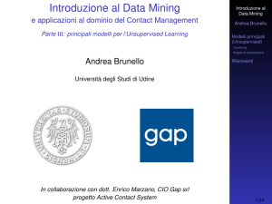Introduzione al Data Mining 1mm e applicazioni al dominio del