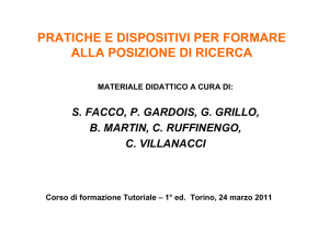 pratiche e dispositivi per formare alla posizione di ricerca