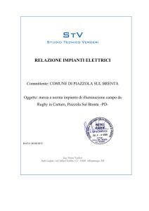 relazione impianti elettrici - Città di Piazzola sul Brenta