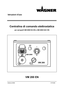 VM 200 EN Centralina di comando elettrostatica