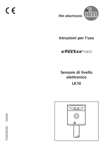 Istruzioni per l`uso Sensore di livello elettronico LK10