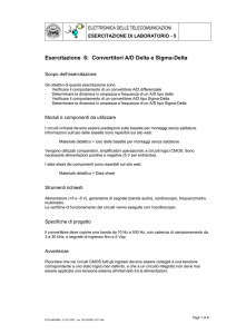 Esercitazione 6: Convertitori A/D Delta e Sigma