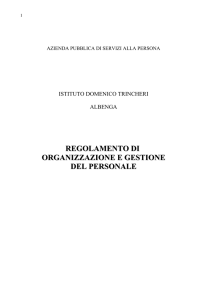 regolamento del personale - Istituto Domenico Trincheri