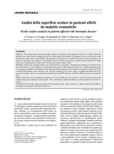 Analisi della superficie oculare in pazienti affetti da malattie