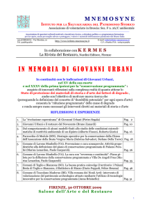 IN MEMORIA DI GIOVANNI URBANI