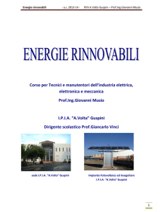 Energie rinnovabili - iis "a. volta" guspini