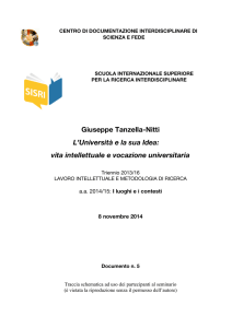 Giuseppe Tanzella-Nitti L`Università e la sua Idea: vita intellettuale e