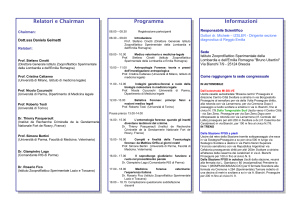 Relatori e Chairman Programma Informazioni