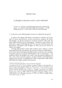 Michele Sesta La famiglia tra funzione sociale e tutele individuali*