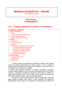 manuale di bioetica – online