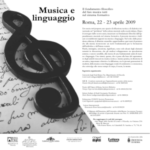 Musica e linguaggio - Archivio Pubblica Istruzione