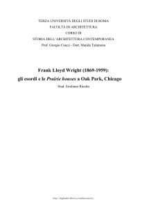 "Prairie houses" a Oak Park, Chicago (pdf