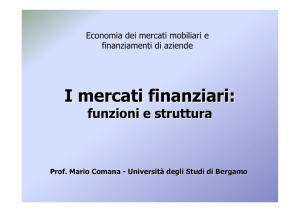 I mercati finanziari - Università degli studi di Bergamo