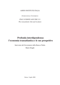 Profonda interdipendenza: l`economia transatlantica