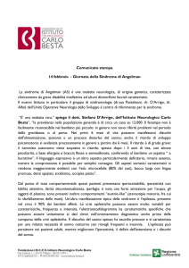 Comunicato - Fondazione IRCCS Istituto Neurologico Carlo Besta