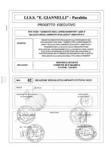 Rel 02 Relazione specialistica Impianto Fotovoltaico