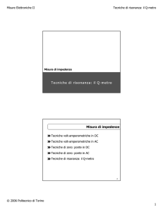 Misura di impedenze - Corsi di Laurea a Distanza