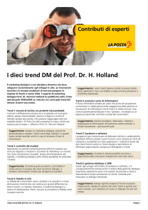 I dieci trend DM del Prof. Dr. H. Holland