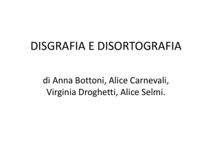 Disgrafia e disortografia - Sito dei docenti di Unife