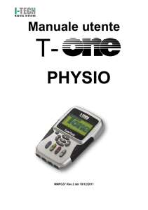 Manuale d`uso T-ONE PHYSIO - I