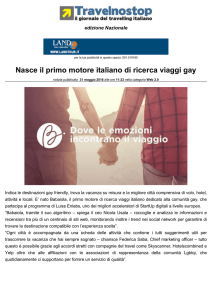 Nasce il primo motore italiano di ricerca viaggi gay