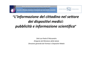 L`informazione del cittadino nel settore dei dispositivi medici