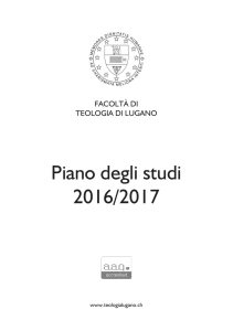 Piano degli studi 2016/2017 - Facoltà di Teologia di Lugano