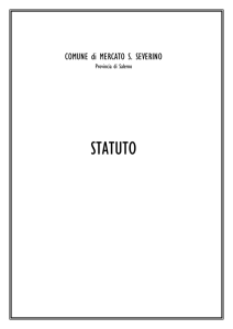 STATUTO - Comune di Mercato S. Severino