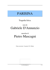 PARISINA Gabriele D`Annunzio Pietro Mascagni