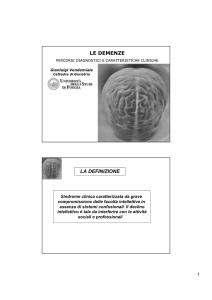 Le Demenze - Facoltà di Medicina e Chirurgia