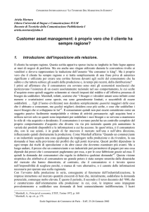 Customer asset management: è proprio vero che il cliente ha