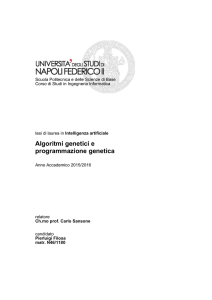 Algoritmi genetici e programmazione genetica