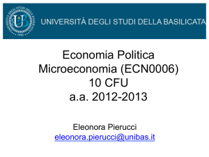 Economia Politica Microeconomia (ECN0006) 10 CFU a.a. 2012-2013