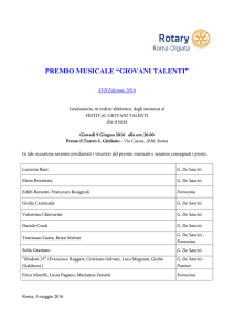 PREMIO MUSICALE “GIOVANI TALENTI”