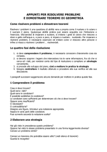 APPUNTI PER RISOLVERE PROBLEMI E DIMOSTRARE TEOREMI