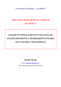 Appunti - Matlab - Università degli studi di Bergamo