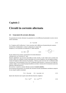 Lezione sui circuiti in corrente alternata