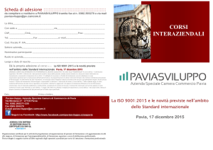 La ISO 9001:2015 - Camera di Commercio Pavia
