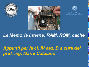 RAM, ROM e cache per la classe 3
