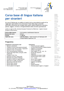 Programma e informazioni corso base italiano