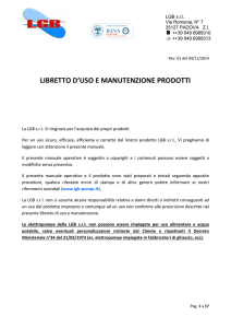 Libretto d`uso e manutenzione prodotti