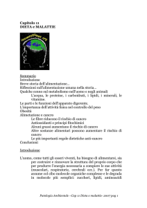 Capitolo 11 DIETA e MALATTIE Sommario