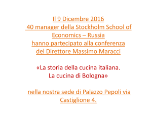 Conferenza di Massimo Maracci, Direttore della Scuola, per la