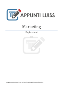 Marketing - Appunti Luiss