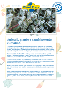 Animali, piante e cambiamento climatico