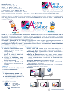 ALARMADVISOR è un Keep in touch wit Keep in touch with your
