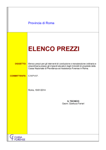 Elenco Prezzi - Cassa Forense