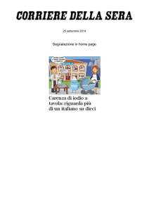 "Corriere Della Sera" del 25 settembre 2014