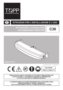 ISTRUZIONI PER L`INSTALLAZIONE E L`USO ATTUATORE A