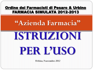 Università di Urbino - 09-11-12 "AZIENDA FARMACIA